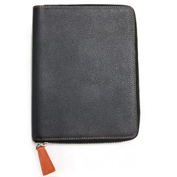 ASHFORD 本革 ダイアリーカバー/ノートカバー ラウンドジップ B6サイズ