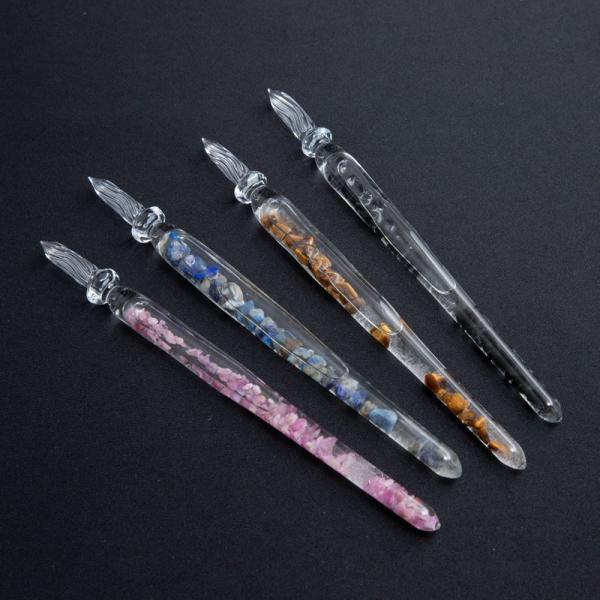 ガラス工房 まつぼっくり ガラスペン ストームグラス+ ラピスラズリ