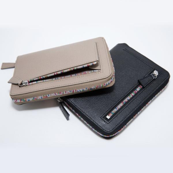 ASHFORD/アシュフォード システム手帳 レインボーブリス ミニ6 13mm ジップ ブラック/トープ 1280