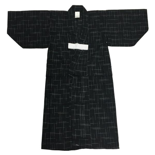子供 男の子 浴衣 No.16 黒 格子柄 110cm 120cm 男の子 学芸会 お稽古 夏祭り 花火大会 在庫処分品 【pos】