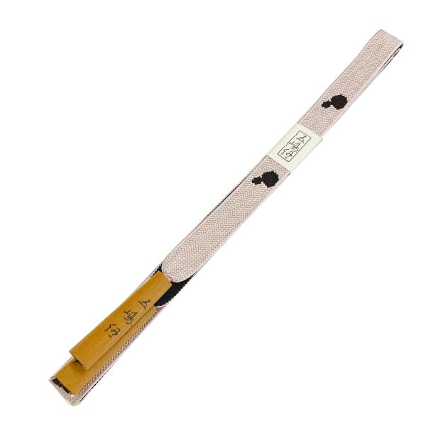 帯締め 正絹 五嶋紐 No.9003 薄柿色 暗い似せ紫 平組 在庫処分品 【pos】