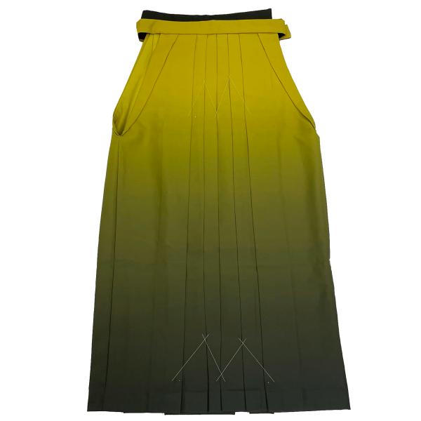 袴 中古 No.5060 菜種油色 暗苔色 グラデーション TLサイズ 紐下丈 約98cm 成人式 卒業式 パーティー 謝恩会 USED リサイクル リユース 【宅配便】