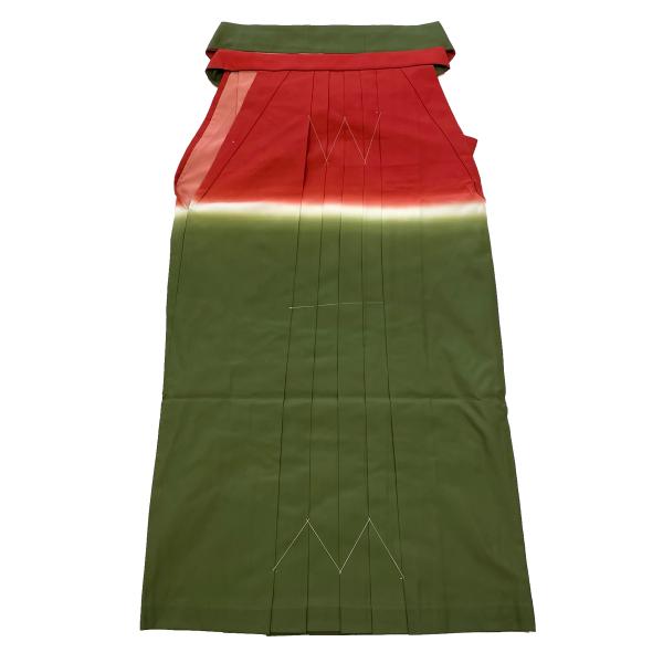 袴 中古 No.5063 紅海老茶色 苔色 グラデーション LLサイズ 紐下丈 約94cm 成人式 卒業式 パーティー 謝恩会 USED リサイクル リユース 【宅配便】