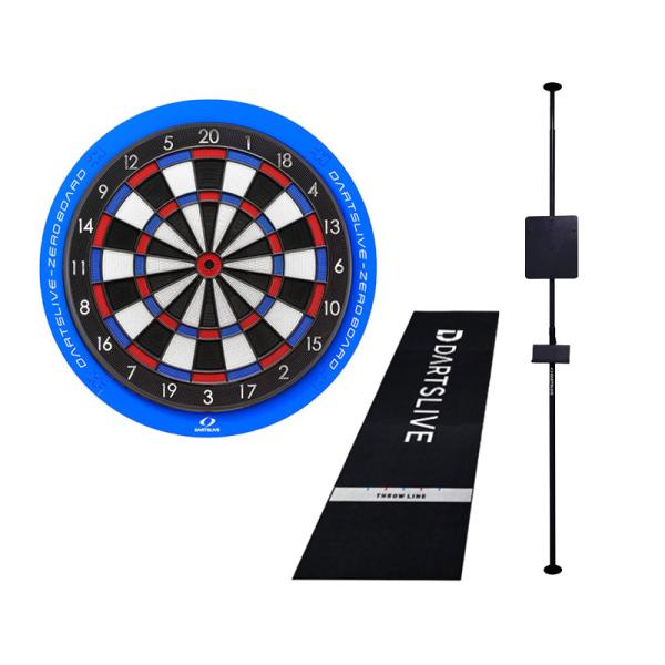 ■内容物・ダーツボード DARTSLIVE-ZERO BOARD ×1・ダーツスタンド DARTSLIVE ポールスタンド ×1・ダーツマット Home 防炎スローマット ×1