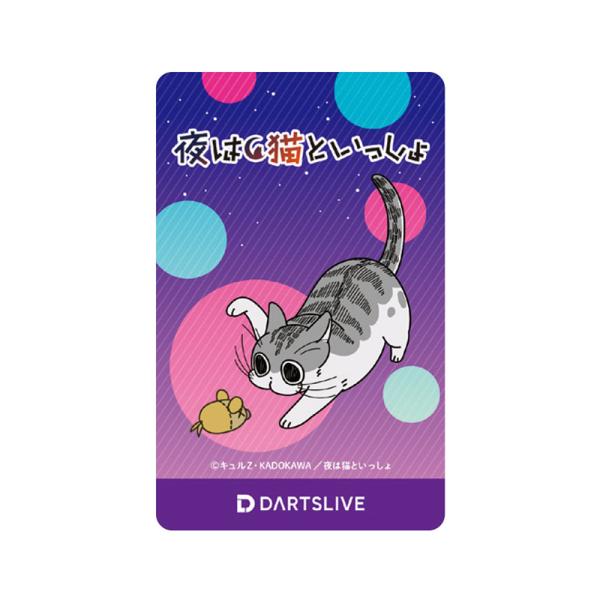 ダーツライブカード 夜は猫といっしょ じゃれるネコ ダーツライブ