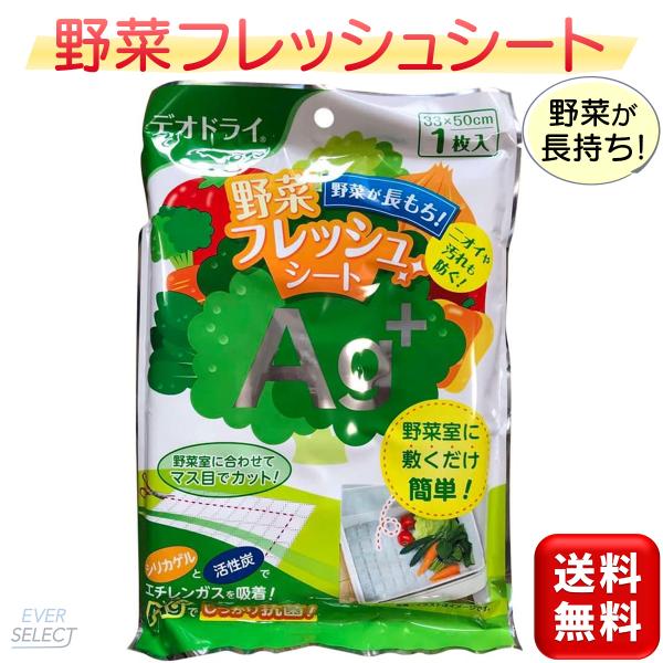 野菜フレッシュシート デオドライ Ag＋ 1枚入り 豊田化工 抗菌 脱臭 銀イオン 野菜 シート 除湿シート 冷蔵庫 野菜室 ニオイ 汚れ