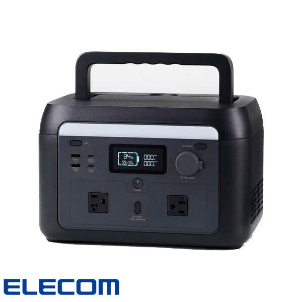 ELECOM ポータブルバッテリー 192500mAh ELECOM（エレコム） DE-PS500PBK リン酸鉄 ポータブルバッテリー 512Wh