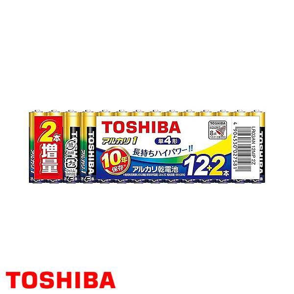 他サイト： 東芝 TOSHIBA LR03AN12MP2Z 単4形 14本入1パック アルカリ1 長持ち 10年保存 LR03AN 1.5V「送料無料」の商品画像