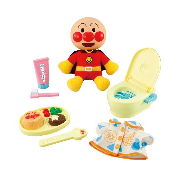 他サイト： なかよしアンパンマン はじめてのおせわセット 服 人形 お人形さんごっこ 知育 お世話 だっこ ミルク あんぱんまん 寝る ....の商品画像