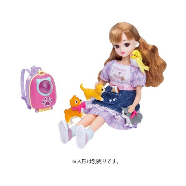 リカちゃん わんにゃんリュック＆ペットいっぱいセットおもちゃ こども 子供 女の子 人形遊び 小物 3歳