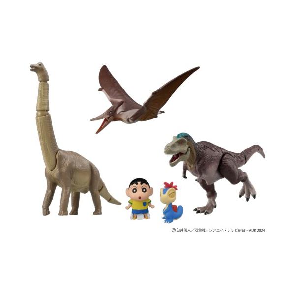 ■発送倉庫:玩具倉庫（※千葉県からの発送）■種別:おもちゃ■発売日:2024/07/20■メーカー:タカラトミー■対象年齢:3歳以上■説明:『映画クレヨンしんちゃん オラたちの恐竜日記』から、恐竜3体としんちゃんとナナのフィギュアの計5体が...