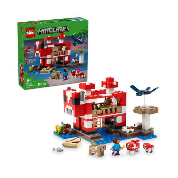 ■発送倉庫:玩具倉庫（※千葉県からの発送）■種別:おもちゃ■発売日:2025/01/01■メーカー:レゴジャパン■対象年齢:8歳以上■説明:スティーブといっしょに組み立てたムーシュルームハウスをめがけて飛んでくるファントムをネザライトの剣で...