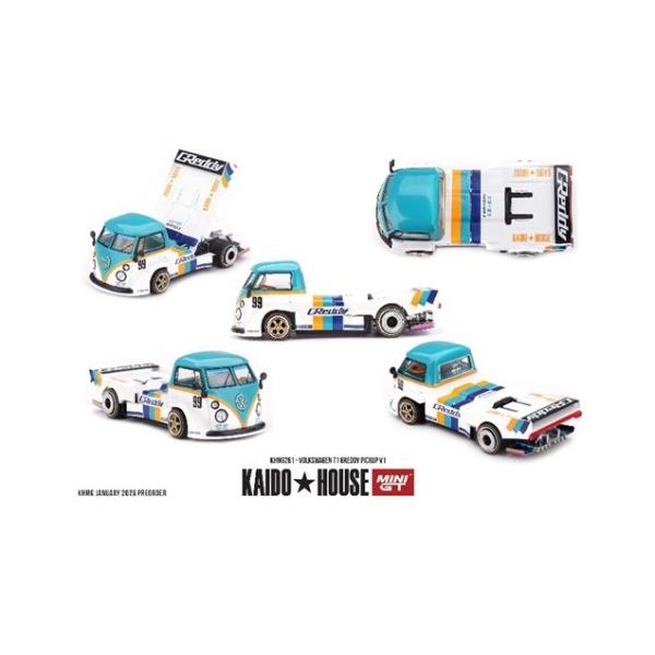 MINI-GT 1／64 フォルクスワーゲン T1 GReddy Pickup V1(左ハンドル