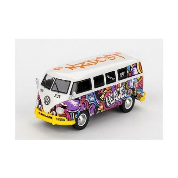 MINI-GT 1／64 フォルクスワーゲン T1 マイクロバス ミズ デザイン(左