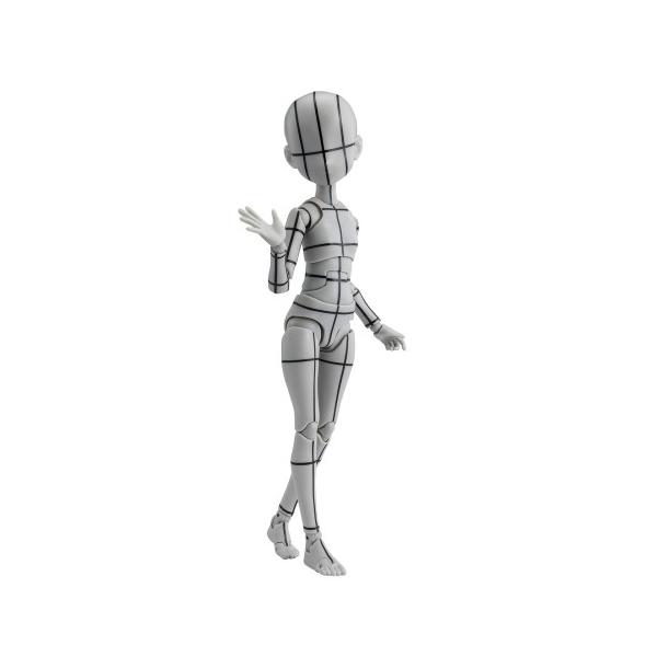S.H.Figuarts ボディちゃん -杉森建- Edition-ワイヤーフレーム-(Gray Color Ver.) (塗装済み可動フィギュア)