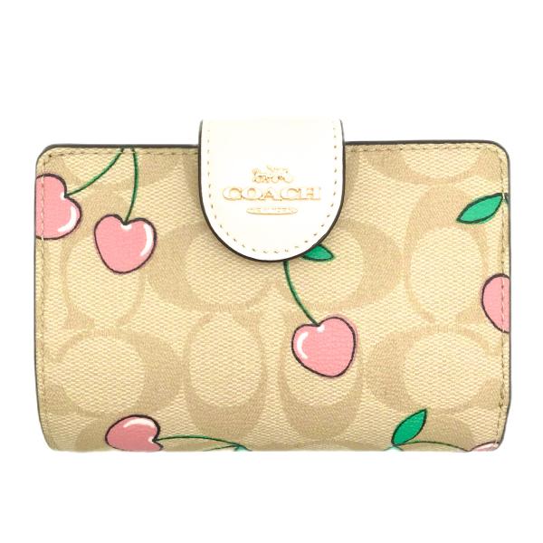 【COACH☆新品】ミディアム コーナー ジップ ウォレット・チェリー 公式】コーチアウトレット | ミディアム コーナー ジップ