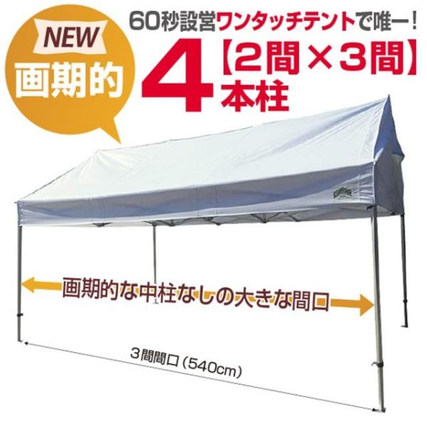 テント 3.6m×5.4m （2間×3間） アルミ製軽量フレーム 切妻 CARAVAN HEX