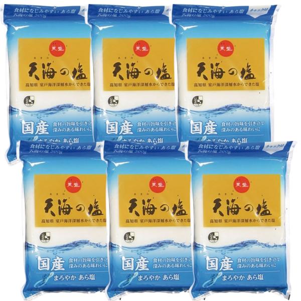 天塩 6個セット 天海の塩 500g 高知県 室戸 海洋深層水 100% 国産 海水