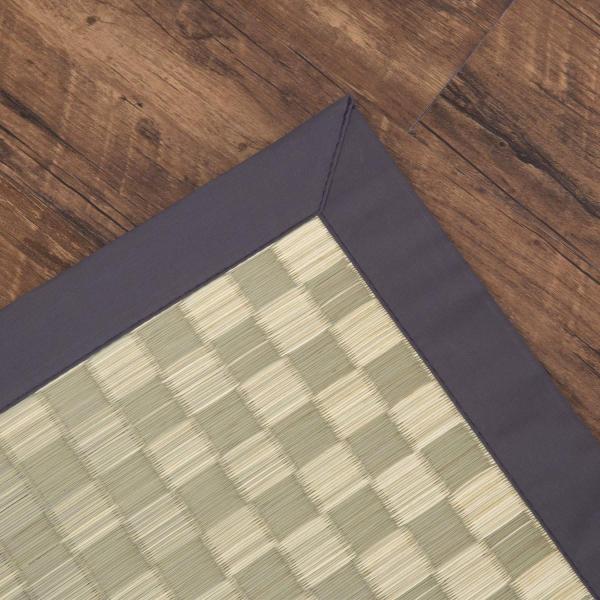 激安正規品 Sunrise シンプル カーペット 手掛ける い縁 花ござ ラグ Sr 市松織 い草 床材 烏鷺 うろ 手掛ける い縁 約3畳 シンプル 和風 裏貼り加工 グレー 000 清水オンライン店