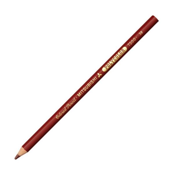 三菱鉛筆 【取寄】色鉛筆 ポリカラー 7500 K750038 べにかばいろ 1箱12