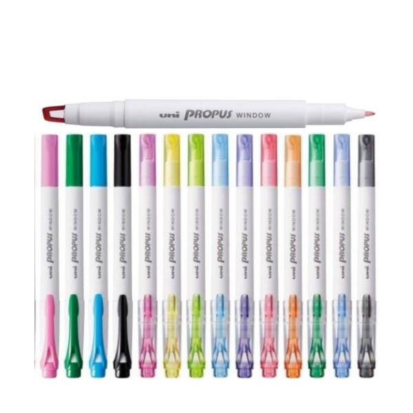 プロパス 三菱鉛筆 水性マーカー プロパス・ウィンドウ 太字＋細字 PUS