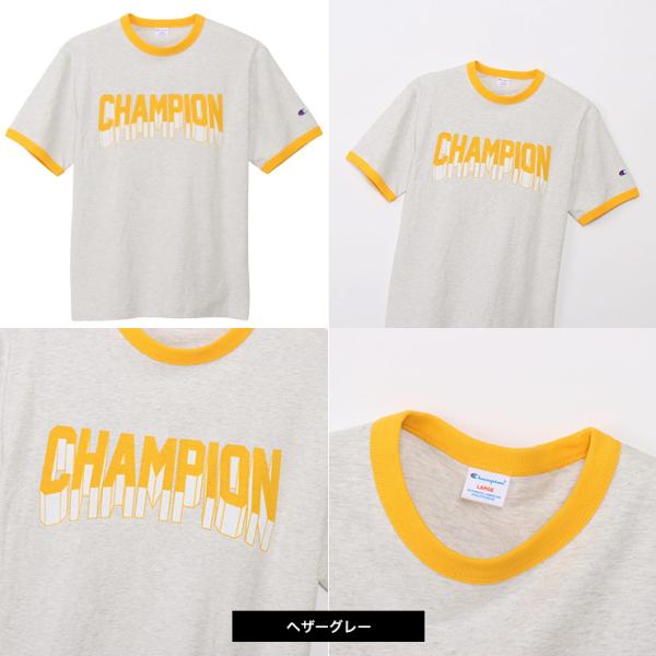 CHAMPION �`�����s�I�� T�V���c ���� �J�b�g�\�[ �����K�[ �g�b�v�X �R�b�g�� ������� �f�U�C�� �v�����g �t �� �N���[�l�b�N C3-D322 ���i�摜3