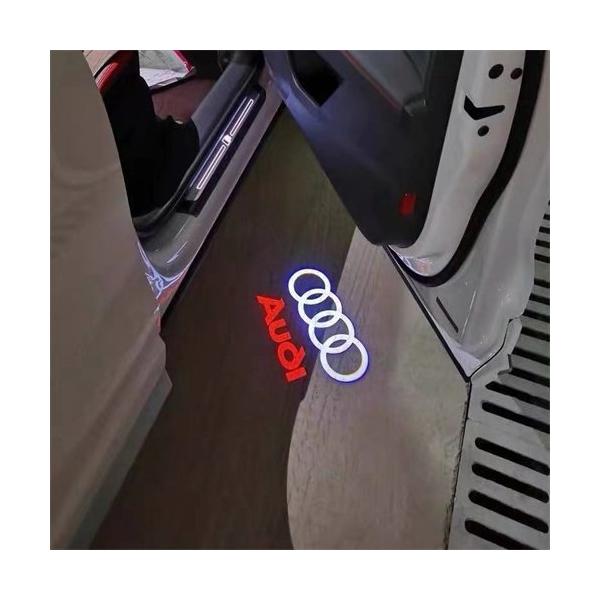 アウディ Q5 Q3 Q7 Q8 A1 A3 A5 A7 A3 A8 TT /など 車用 カーテシライト カーテシランプ ドアウェルカムライト LEDロゴ投影ラ