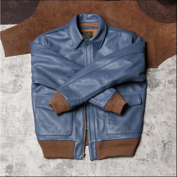 レザーA2フライトジャケット 革ジャケット 秋冬 ラペルフライトスーツ