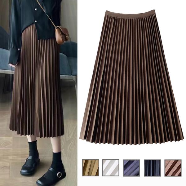 プリーツスカート レディース ロングスカート ミモレ丈 ウエストゴム