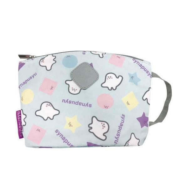 赤ちゃん向けテレビ番組『シナぷしゅ』のおしりふきポーチです！ベビーとのお出かけに必需品のウエットティッシュをさっと取り出せるように取り出し口が外側についています。綿棒や脱脂綿なども入れられる様に小物ポケットもついて全部で３ポケットあります！...