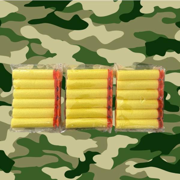 トイガン用スポンジ弾 18個セット 補充用 スペア弾 吸盤付き 射撃用 シューティング 友愛玩具 SD-g