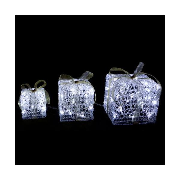 LEDクリスタルストリング3連ギフトボックス クリスマス イルミネーション WG-1391