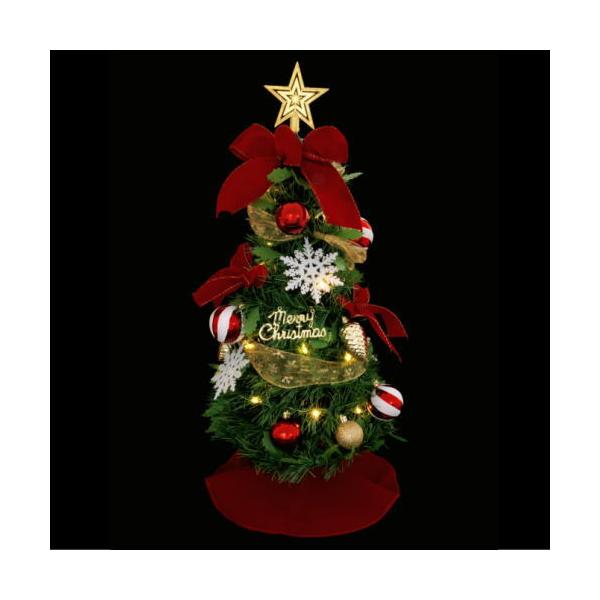 LEDフォールディングレッドツリー 60cm クリスマス イルミネーション WG-1922