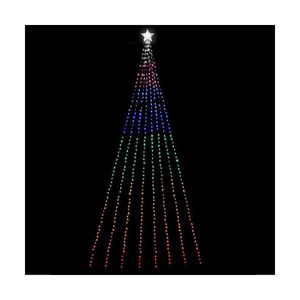 LEDナイアガラライト 5m レインボー クリスマス イルミネーション WG-23412RA