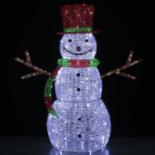 LEDクリスタルBIGスノーマン レッド クリスマス イルミネーション WG