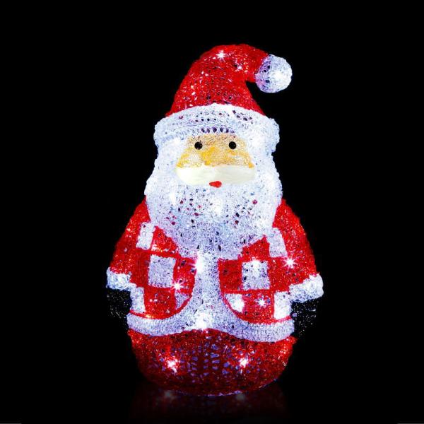 LEDクリスタルモチーフ チェックサンタ クリスマス イルミネーション WG-25403SA