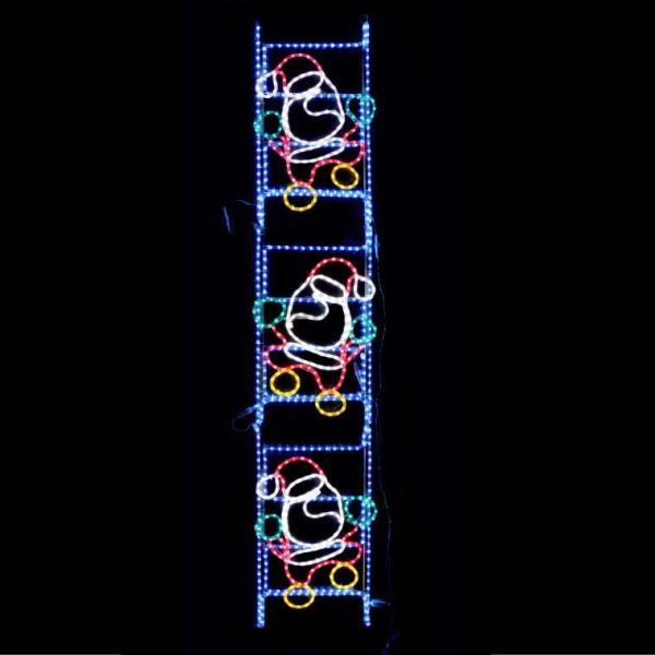 LEDチューブライト はしごサンタ クリスマス イルミネーション 点滅パターン 防滴仕様 友愛玩具 WG-26308