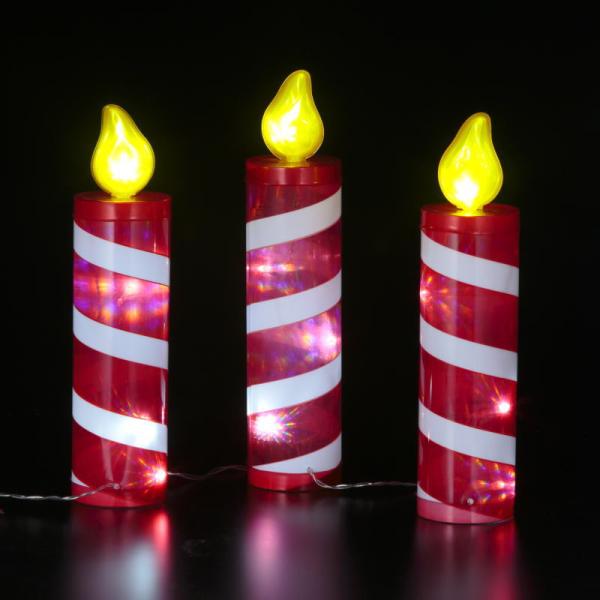 LED3連キャンドルライト 電池式 クリスマス イルミネーション 飾り WG-6367