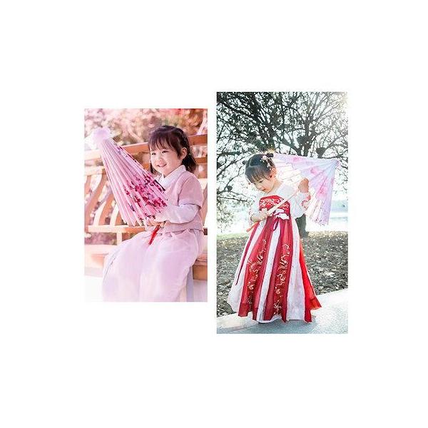 傘 古風紙傘 子供和傘 踊り傘 子供サイズ　雨傘　日傘 唐傘 和装 中国風 料理店 飾り傘 長傘 コスプレ　文化祭　学園祭　小物 装飾用 小道具　演奏会