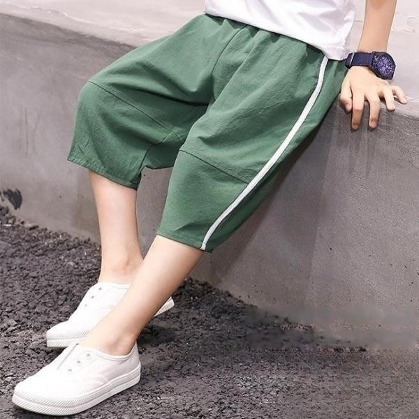 子ども クロップドパンツ 男の子 半ズボン サルエルパンツ 七分丈 夏 ハーフパンツ 男児 7分丈パンツ コットン 薄手 ジュニア サマーパンツ