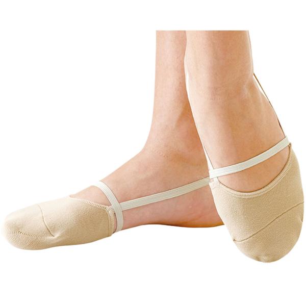 体操 ハーフシューズ ジュニア 大人 はっ水 通気性 耐久性 競技者つま先をより美しくエレガントに魅せるニュータイプのデミシューズ。※意匠登録済。※ジャストサイズをお選びください。素材：ナイロン、ポリエステル、ポリウレタン