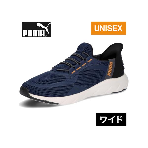 Puma ネイビー スニーカー PUMA プーマ ソフトライド フレックス レース イーズイン ワイド