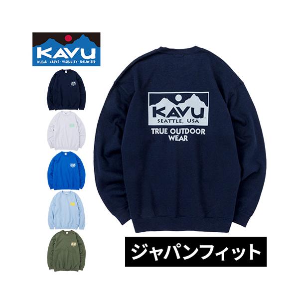 カブー KAVU トゥルーロゴ スウェット メンズ トップス トレーナー スウェットシャツ 定番ロゴ 長袖シャツ ジャパンフィット カジュアルウェア クリスマス