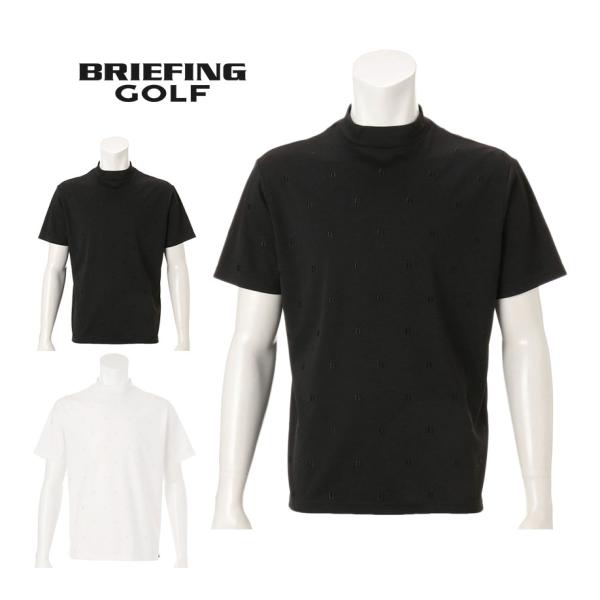 BRIEFING ブリーフィング　モックネックシャツ BRIEFING（ブリーフィング） オールオーバー EMB ハイネック