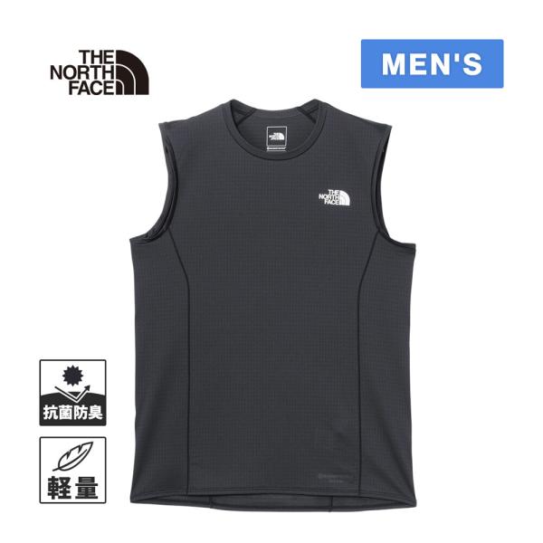 ザ・ノース・フェイス ノースフェイス スリーブレスドライドットライトクルー NT12587 K ブラック メンズ 秋冬モデル ランニングウエア ノースリーブ シャツ