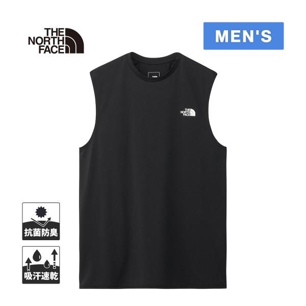 ザ・ノース・フェイス ノースフェイス スリーブレスGTDメランジクルー NT12594 K ブラック メンズ 2025春夏モデル ランニングウエア ノースリーブ シャツ