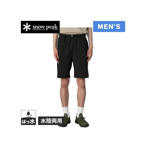 SEA snow peak ブラックショートパンツ snow peak スノーピーク snowpeak ナイロンタッサー 2ウェイ