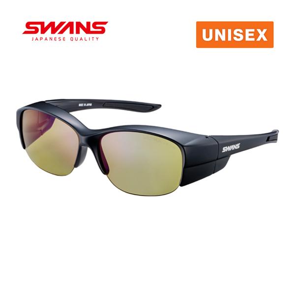 普段お使いの眼鏡の上からかぶせるように着用することで、スポーツアイウェアのレンズ機能が手軽に度付き対応に。レンズが大きめのハーフリムデザイン。サングラスのデザインに近く、見た目の違和感が少ない。【ノンスリップラバー】テンプルエンドにはサング...