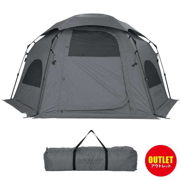 訳あり クイックキャンプ QUICKCAMP ワンタッチドームシェルター QC-ODS360-T グレー QCOUT ドームテント シェルター ワンタッチ 大型 簡単 UVカット 日よけ
