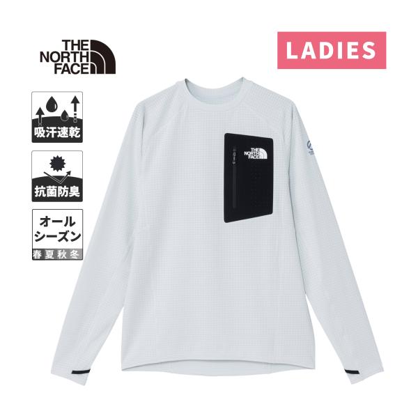 ザ・ノース・フェイス エクスペディションドライドットクルー NT12523 TI ティングレー レディース 長袖 Tシャツ クルーネック テクニカルベースレイヤー